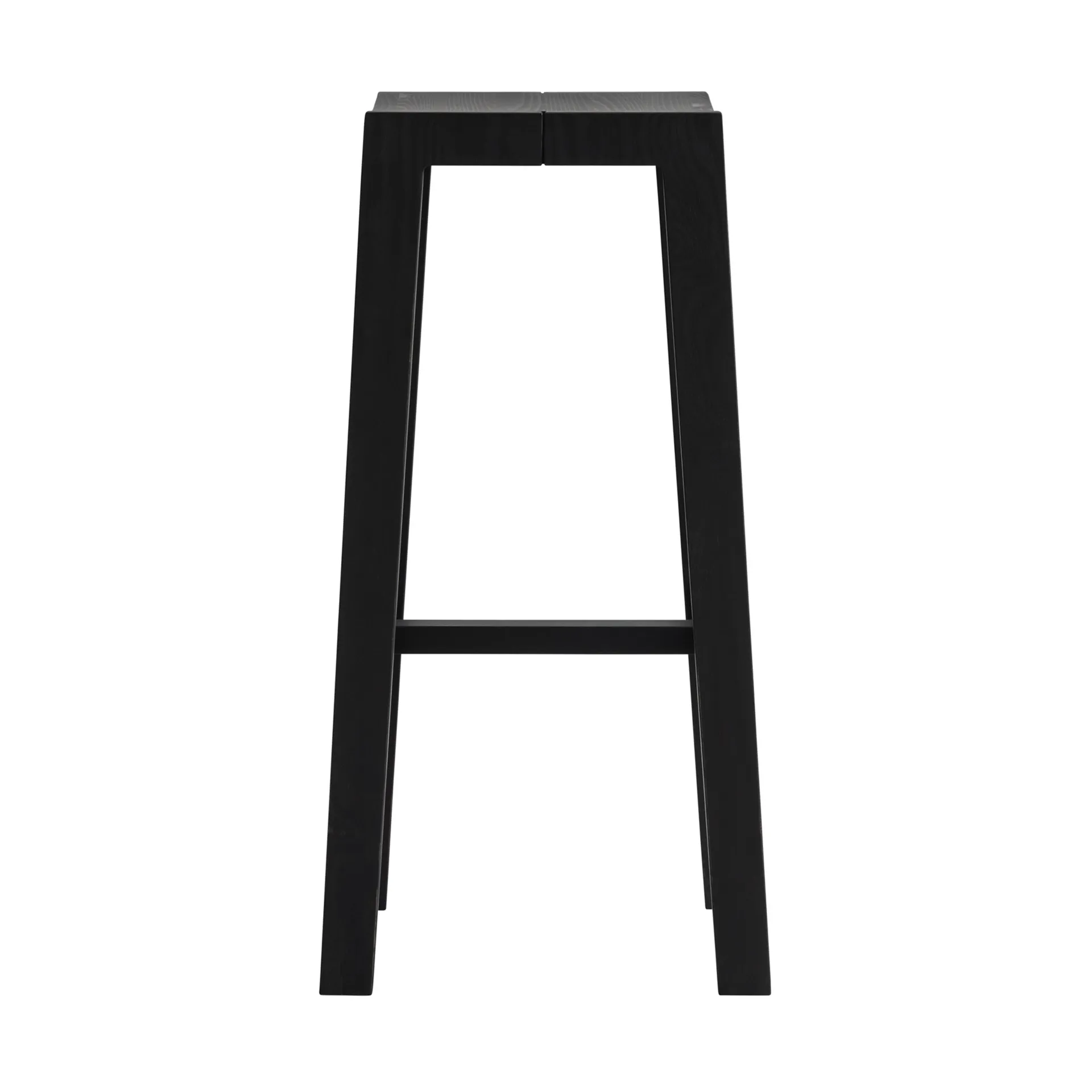 016 Maasto Bar Stool barpall, Svartbetsad furu, 75 cm Vaarnii