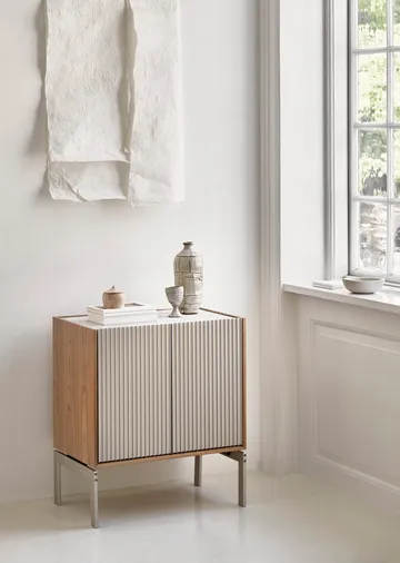 Vipp Cabinet H2 skåp med ben - Light oak-marble, doors - Vipp