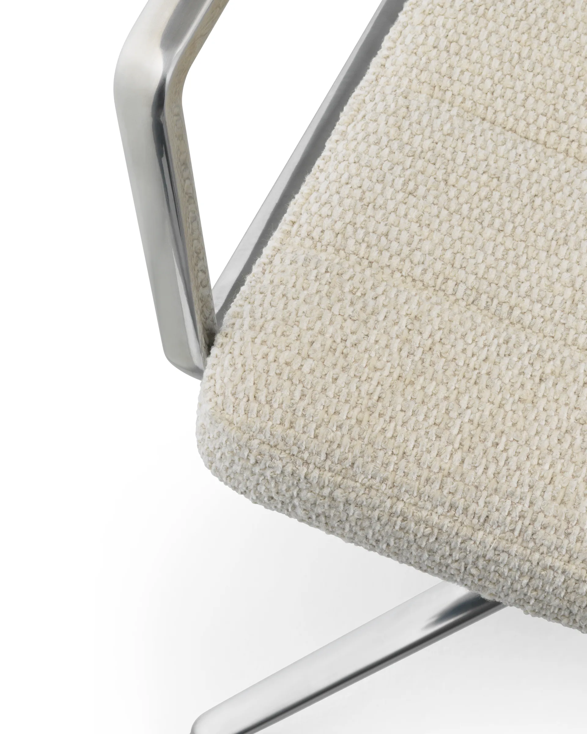 Vipp453+ Swivel kontorsstol, Wavy off white-light grey-pol. aluminium Vipp
