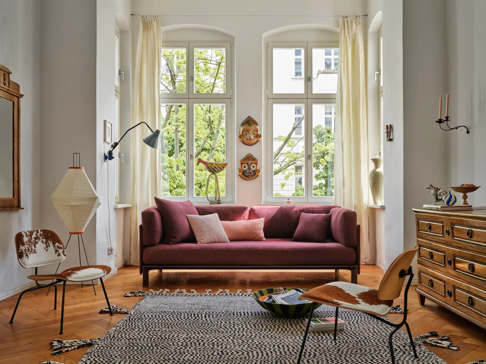 Akari 13A golvlampa 136 cm, Vit Vitra