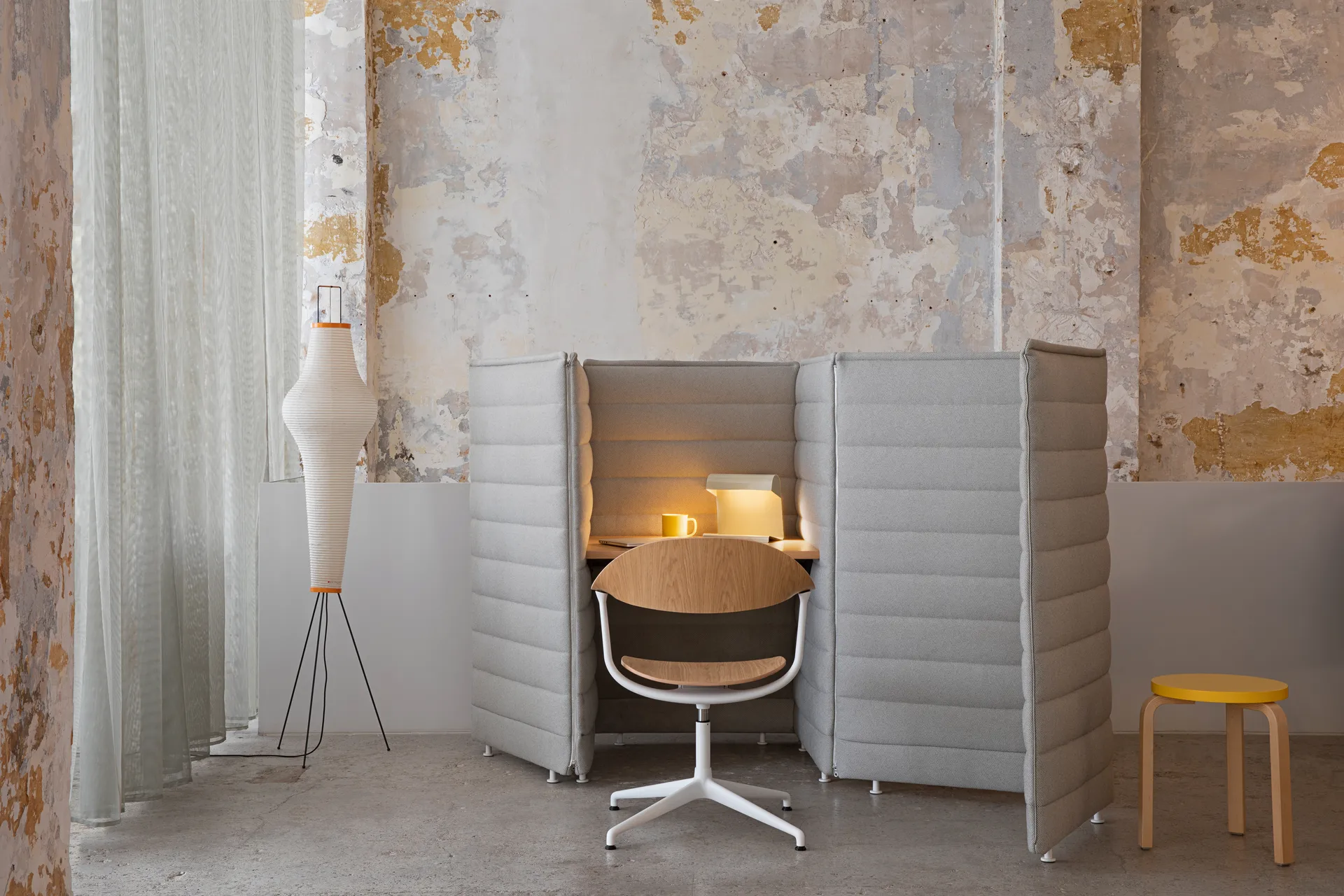 Akari 14A golvlampa 158 cm, Vit Vitra