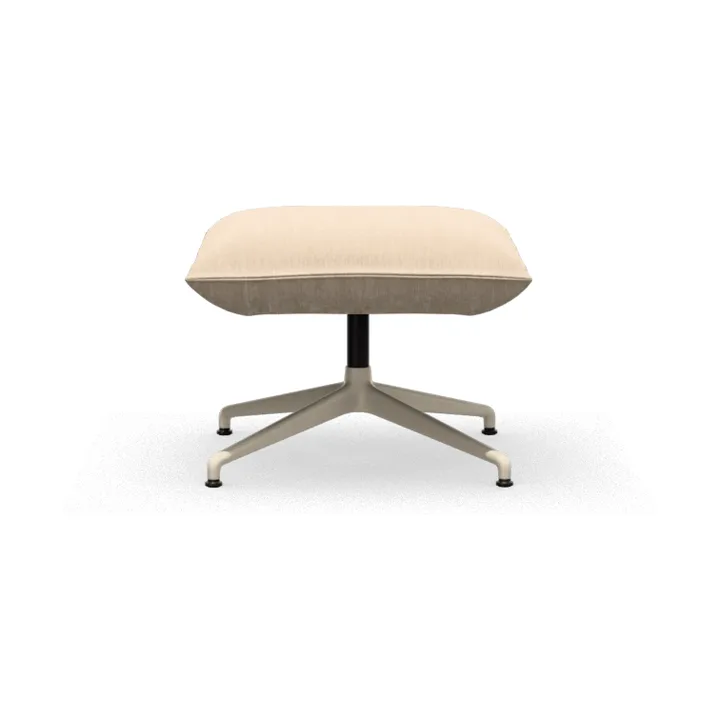 Bascule Ottoman fotpall - Iroko cream-aluminium/chalk 4-star base - Vitra