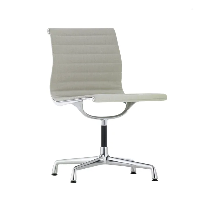 EA 101 stol polerad aluminium - Hopsak warmgrey-Ivory - Vitra