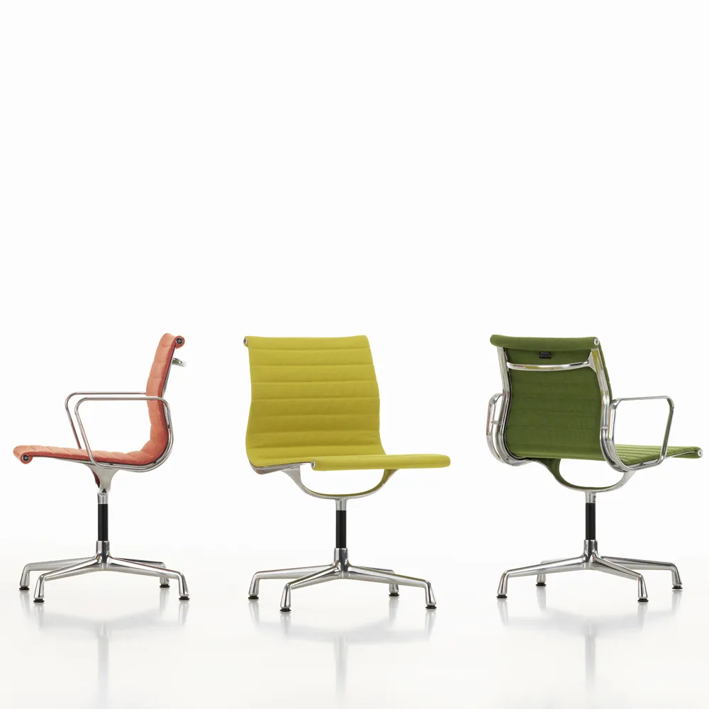 EA 103 karmstol polerad aluminium, Hopsak 70 grass green-forest Vitra