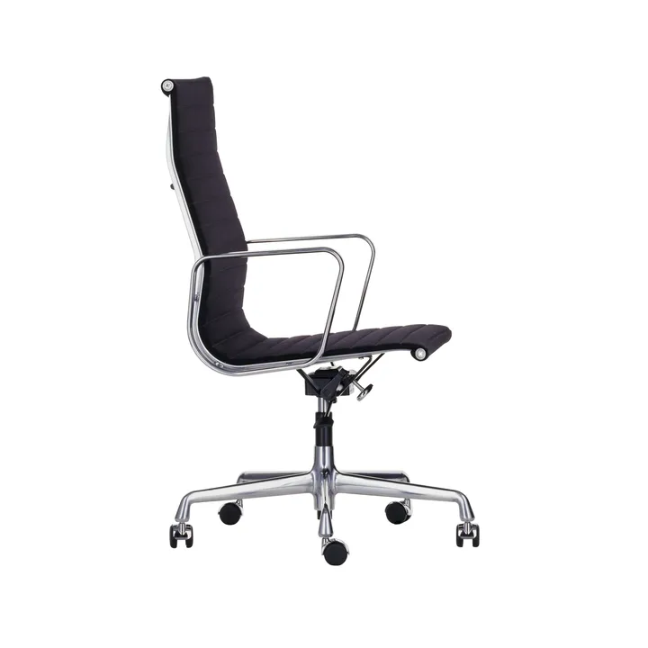 EA 119 kontorsstol polerad aluminium - Hopsak nero - Vitra