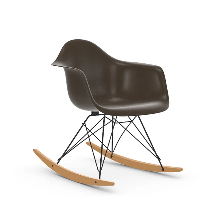Eames fiberglass armchair RAR gungstol lönnmedar - Elephant hide grey-Basic dark - Vitra
