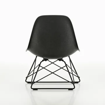 Eames Fiberglass Side Chair LSR loungestol - Elephant hide grey-deep black - Vitra