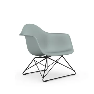 Eames plastic armchair LAR fåtölj - Light grey-Black - Vitra