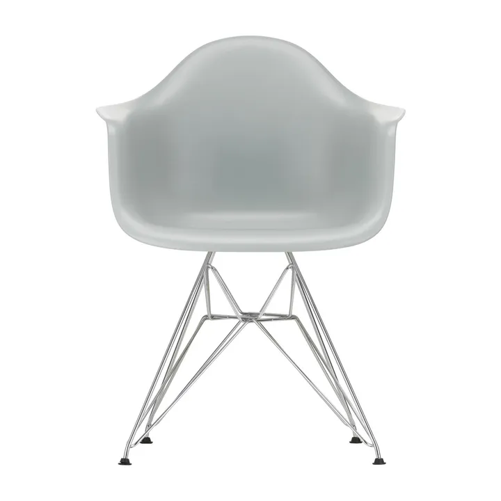Eames Plastic Armchair RE DAR stol - 24 light grey-chrome - Vitra