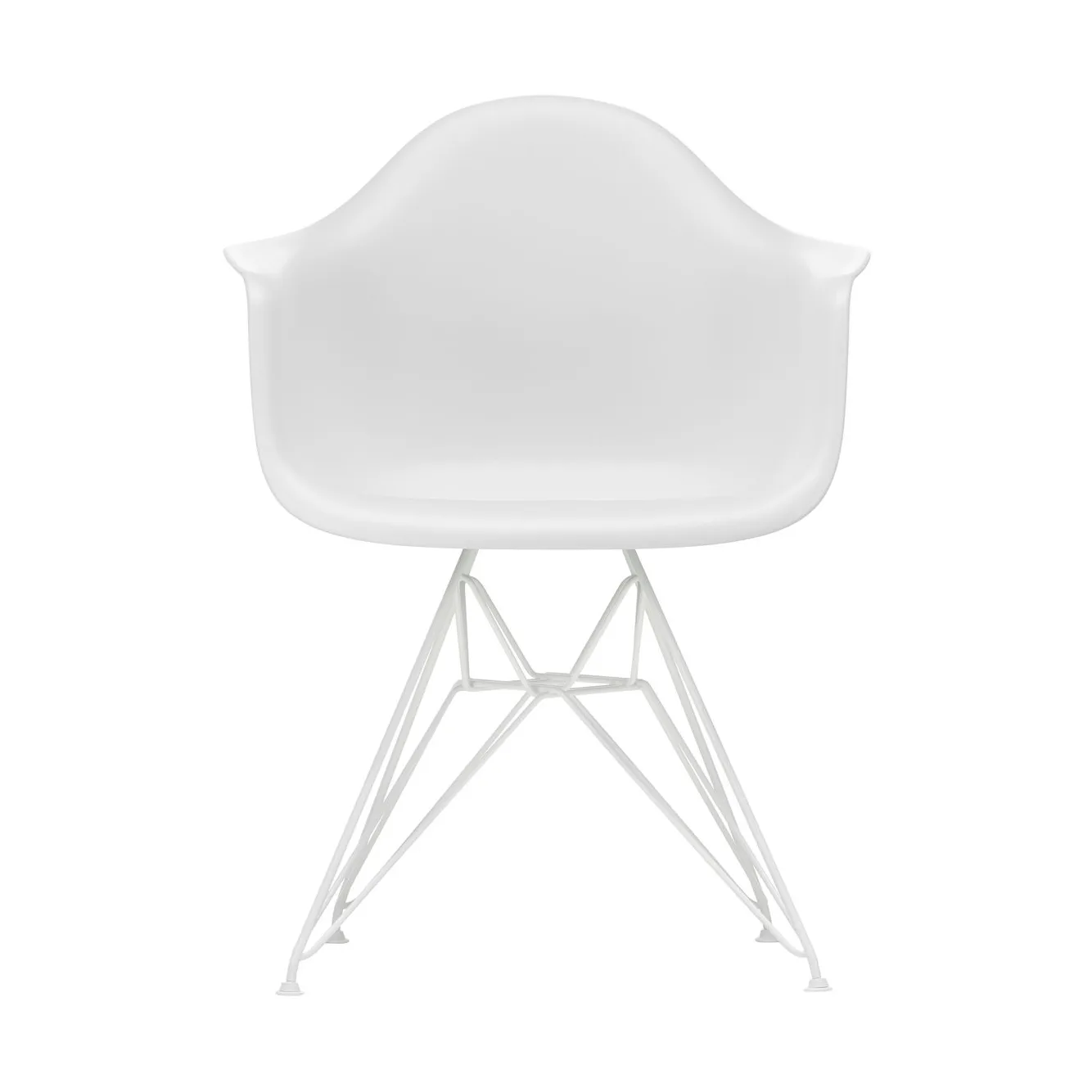 Eames Plastic Armchair RE DAR stol, 85 cotton white-white Vitra