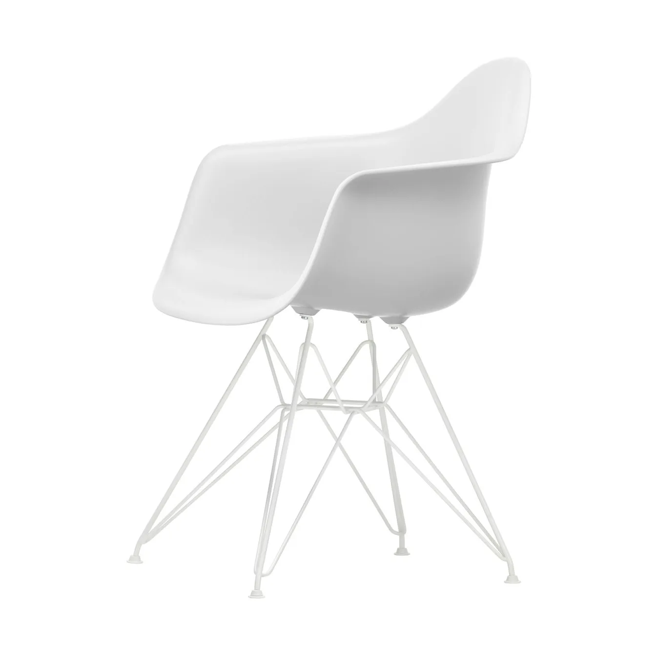 Eames Plastic Armchair RE DAR stol, 85 cotton white-white Vitra