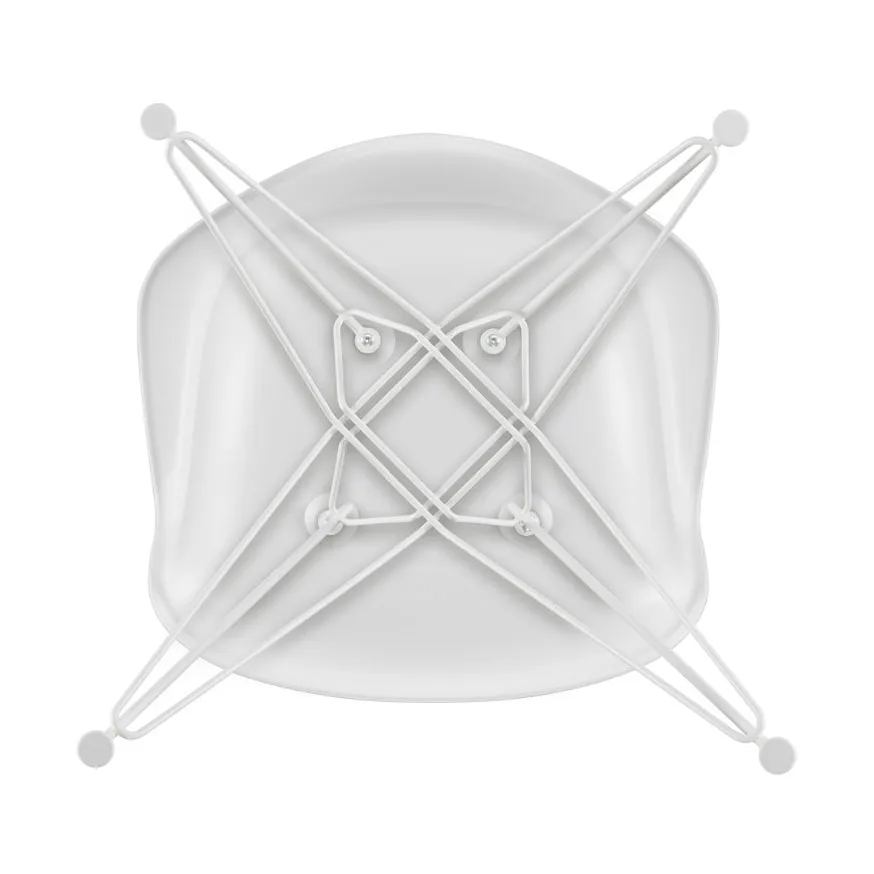Eames Plastic Armchair RE DAR stol, 85 cotton white-white Vitra