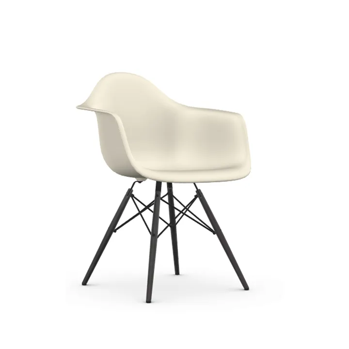 Eames Plastic Armchair RE DAW stol - 11 pebble-black maple - Vitra