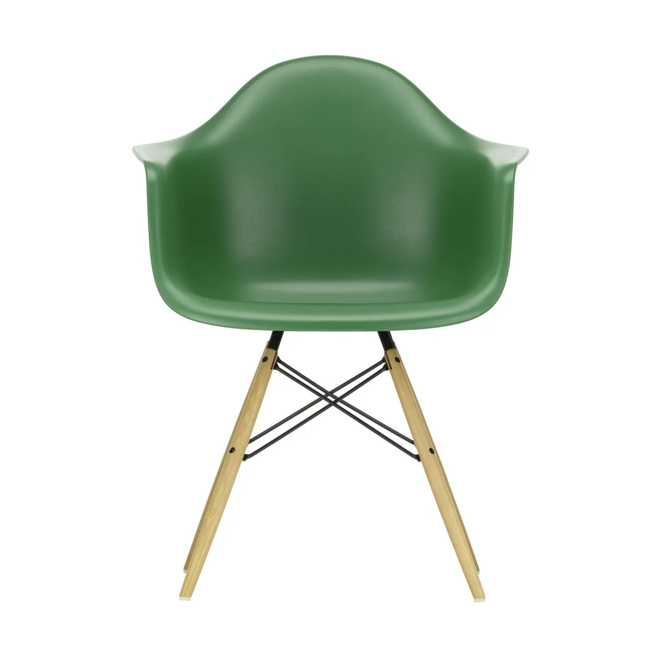 Eames Plastic Armchair RE DAW stol, 17 emerald -ash Vitra