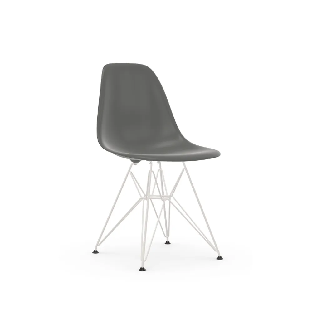 Eames Plastic Side Chair RE DSR stol, 56 granite grey-white Vitra