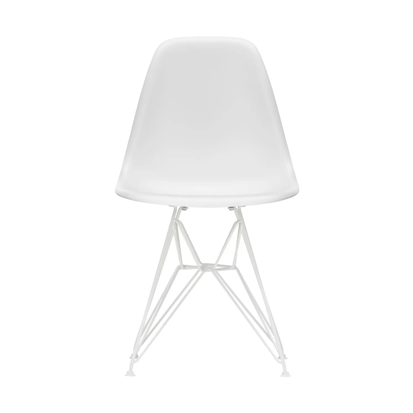 Eames Plastic Side Chair RE DSR stol, 85 cotton white-white Vitra