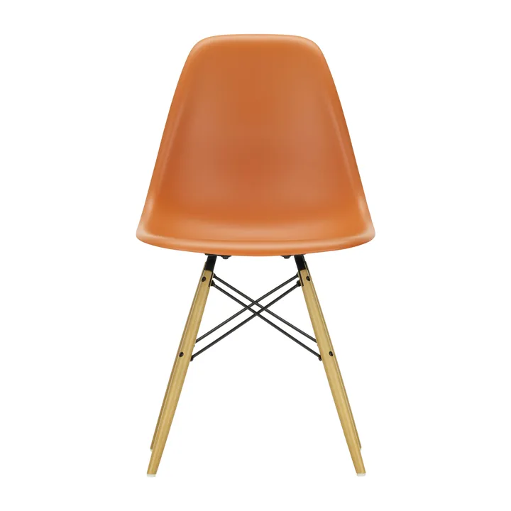 Eames Plastic Side Chair RE DSW stol - 43 rusty orange-golden maple - Vitra