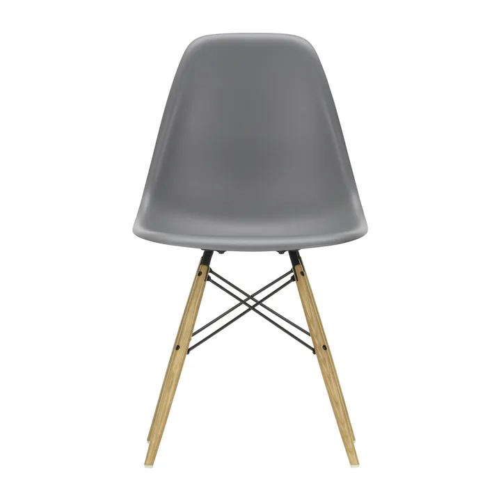 Eames Plastic Side Chair RE DSW stol - 56 granite grey-ash - Vitra