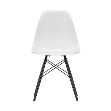 Eames Plastic Side Chair RE DSW stol - 85 cotton white-black maple - Vitra
