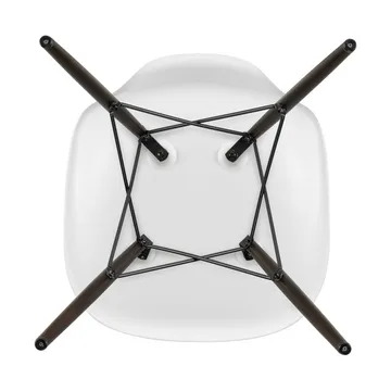 Eames Plastic Side Chair RE DSW stol - 85 cotton white-dark maple - Vitra