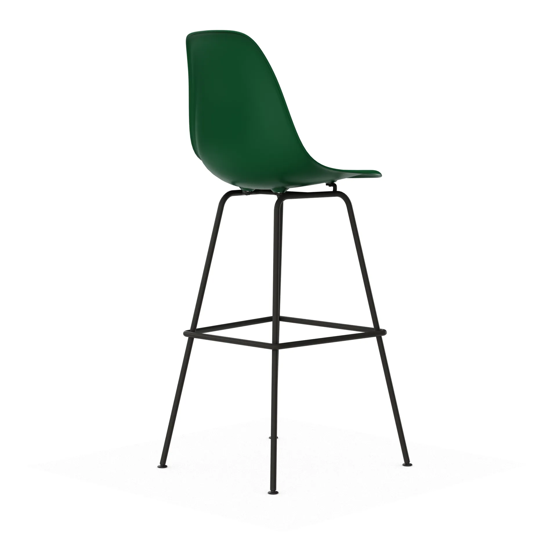 Eames Plastic Stool RE barpall, High Emerald green-black Vitra