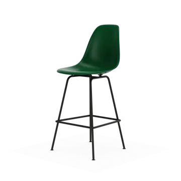 Eames Plastic Stool RE barpall - Medium Emerald green-black - Vitra