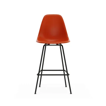 Eames Plastic Stool RE barpall - Medium Rust orange-black - Vitra