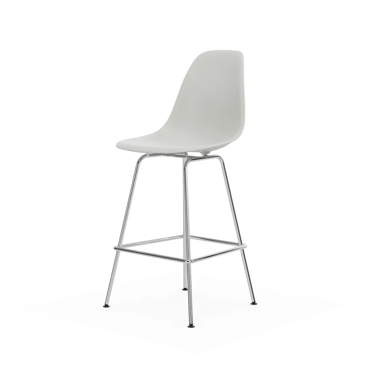 Eames Plastic Stool RE barpall - Medium White-chrome - Vitra