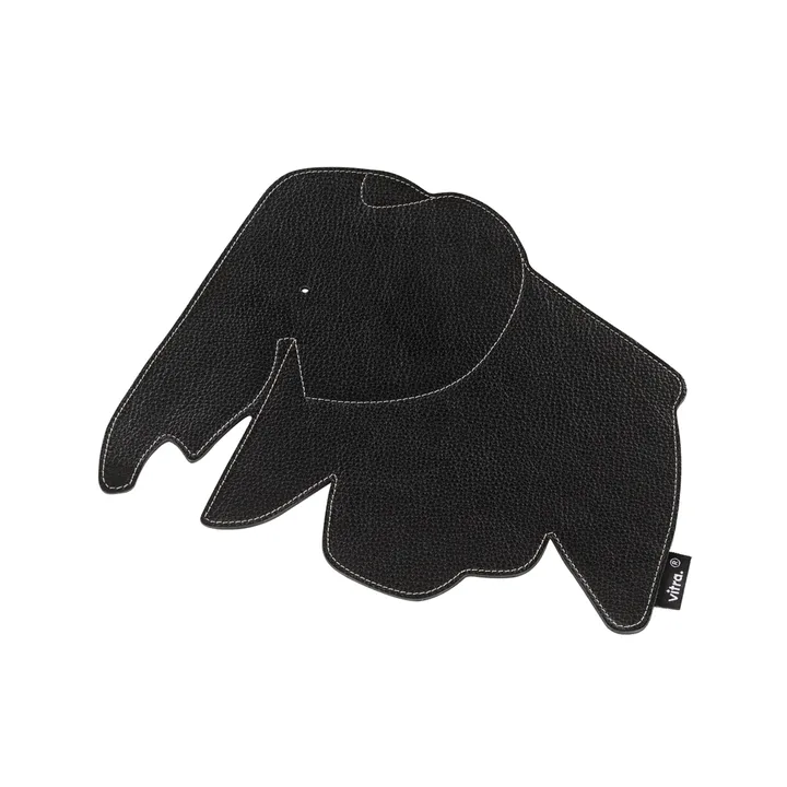 Elephant pad musmatta - 66 nero läder - Vitra