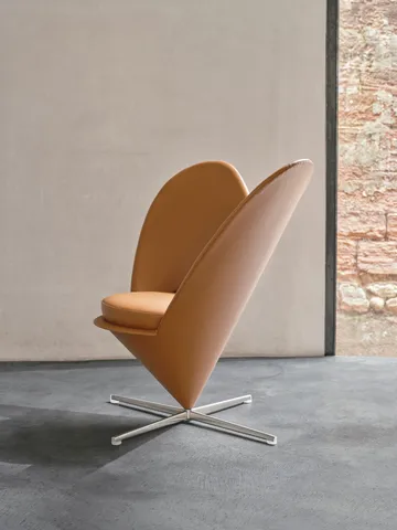 Heart Cone Chair fåtölj - Hola cement-rostfritt stål - Vitra