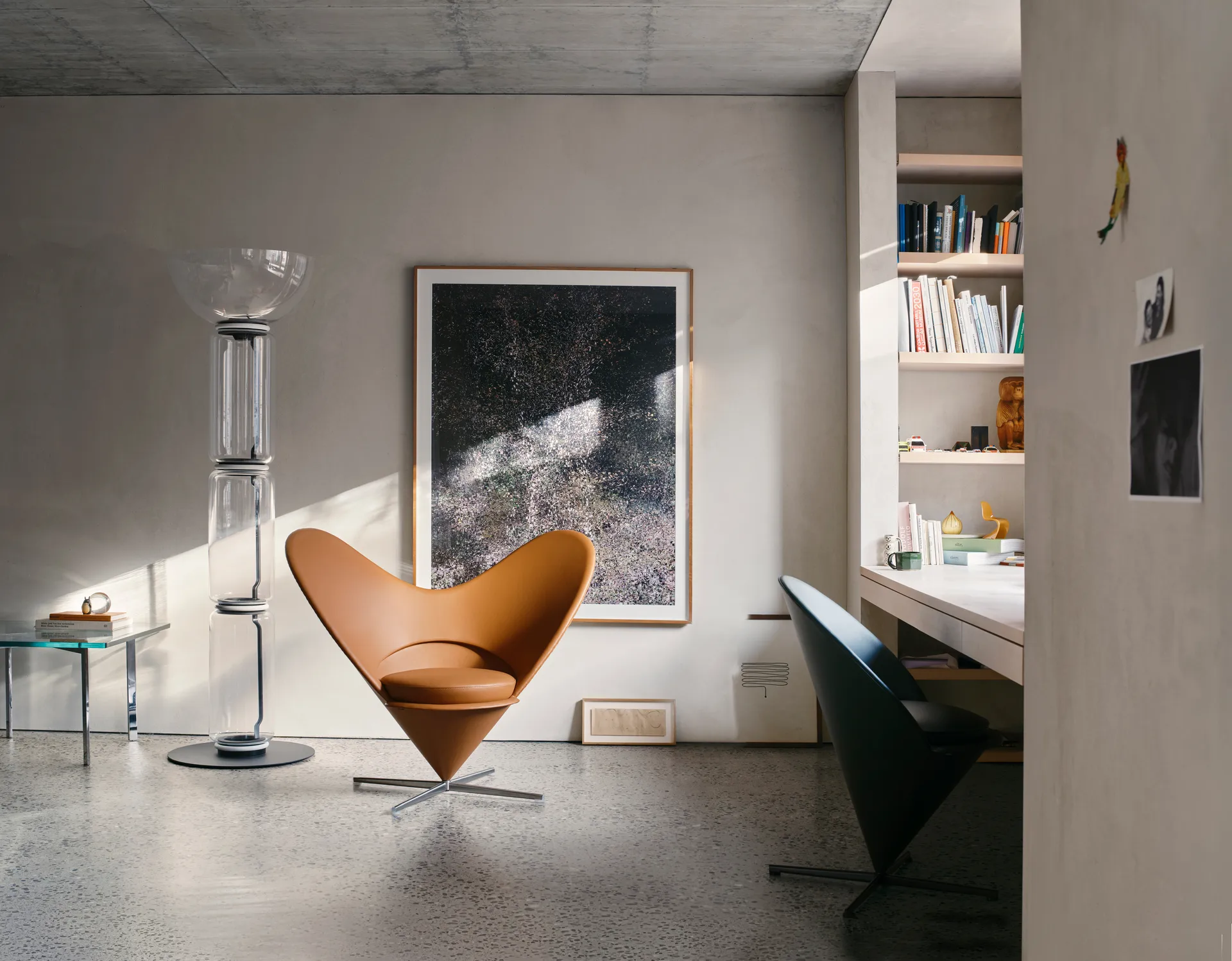 Heart Cone Chair fåtölj, Hola sea green-rostfritt stål Vitra