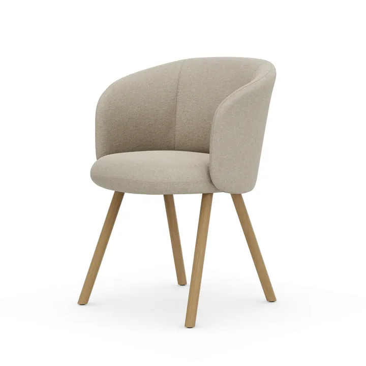 Mikado karmstol - Nubia Cream-pearl-natural oak - Vitra