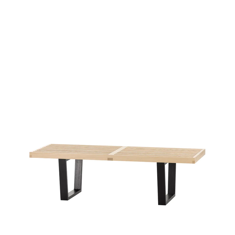 Nelson bänk, Ask-Svartlackade ask 122x35 cm Vitra
