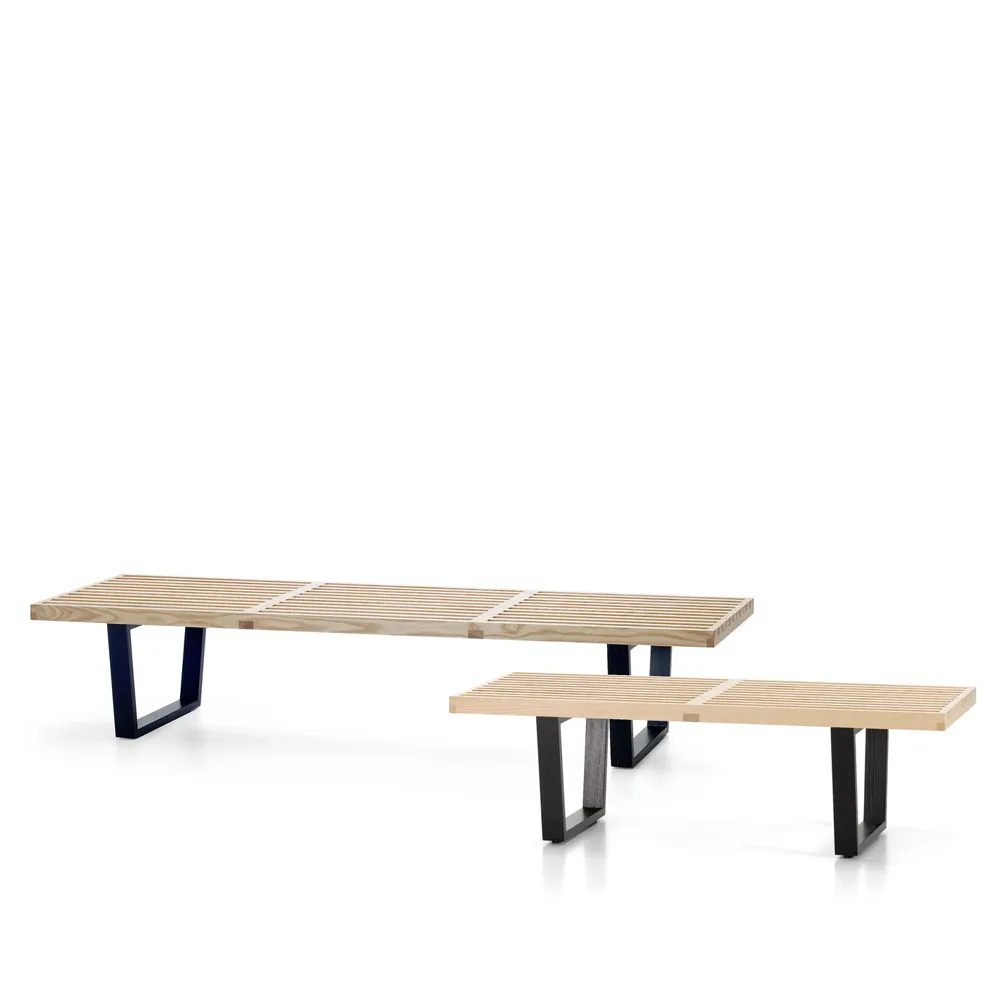Nelson bänk, Ask-Svartlackade ask 184x35 cm Vitra