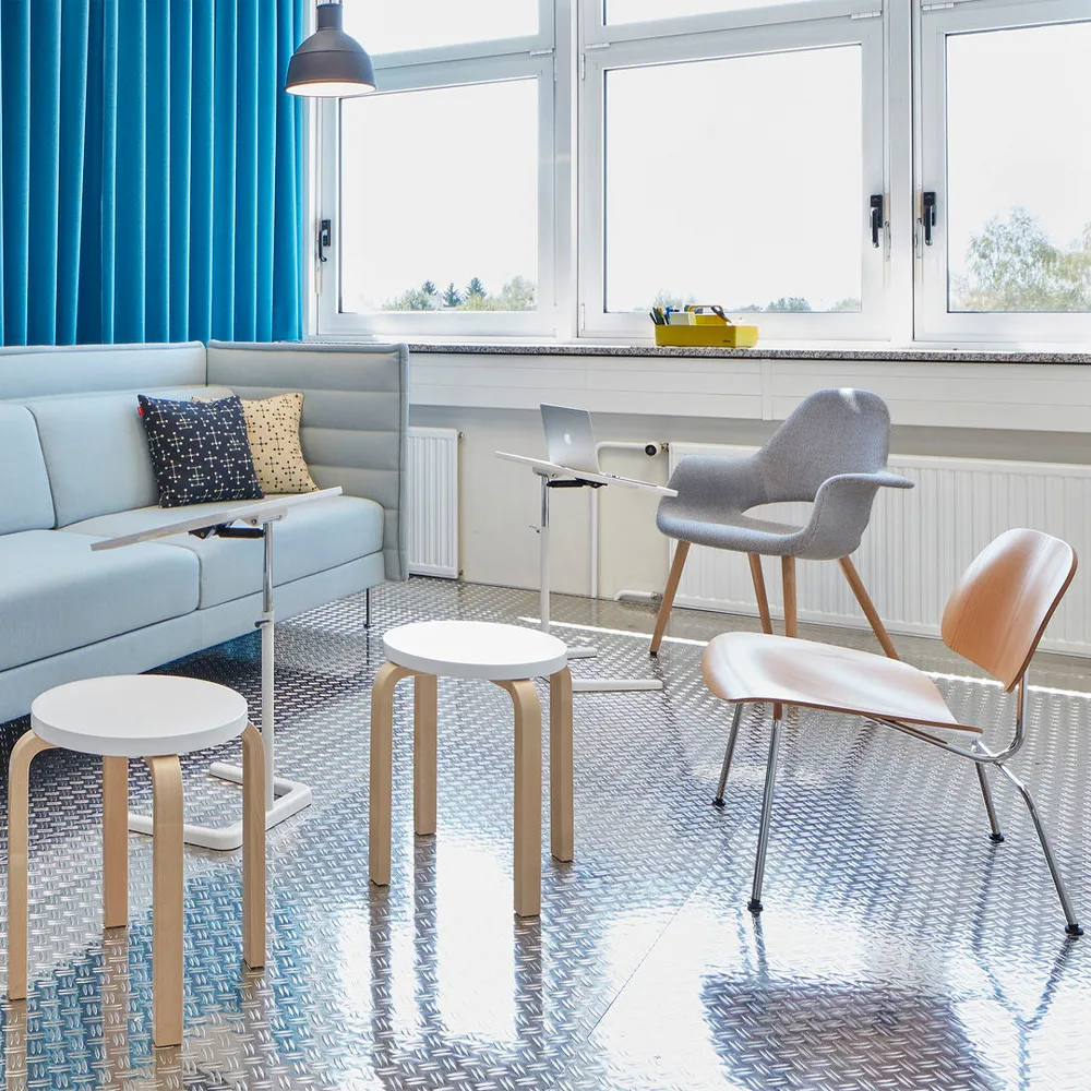 Plywood group LCM fåtölj, Svart-Kromben Vitra