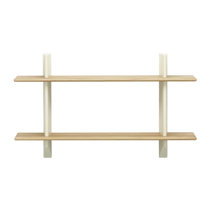Rayonnage mural hylla - Oak-Prouvé blanc colombe - Vitra