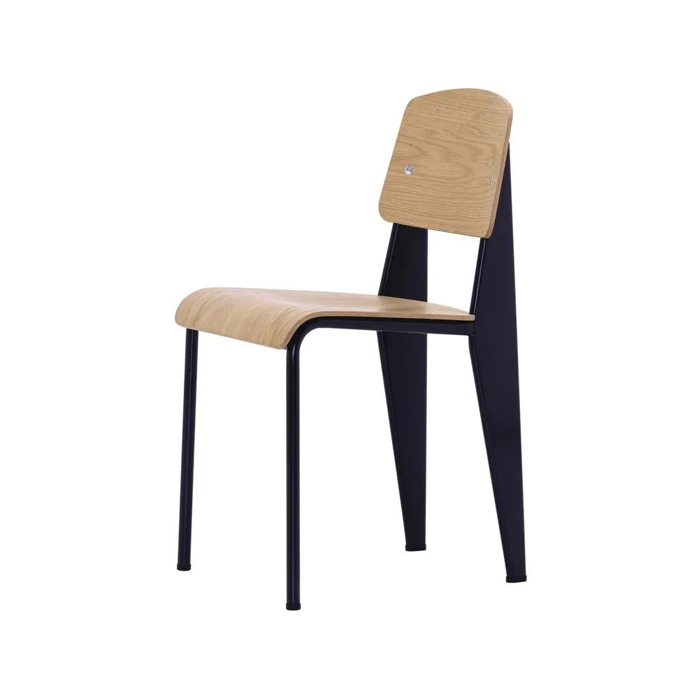 Standard stol, ek natur, deep black Vitra