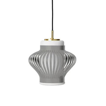 Opal Lamella pendel - sky grey, sandblästrad opal - Warm Nordic