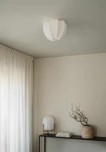 Anna plafond mini Ø30 cm - White linen - Watt & Veke