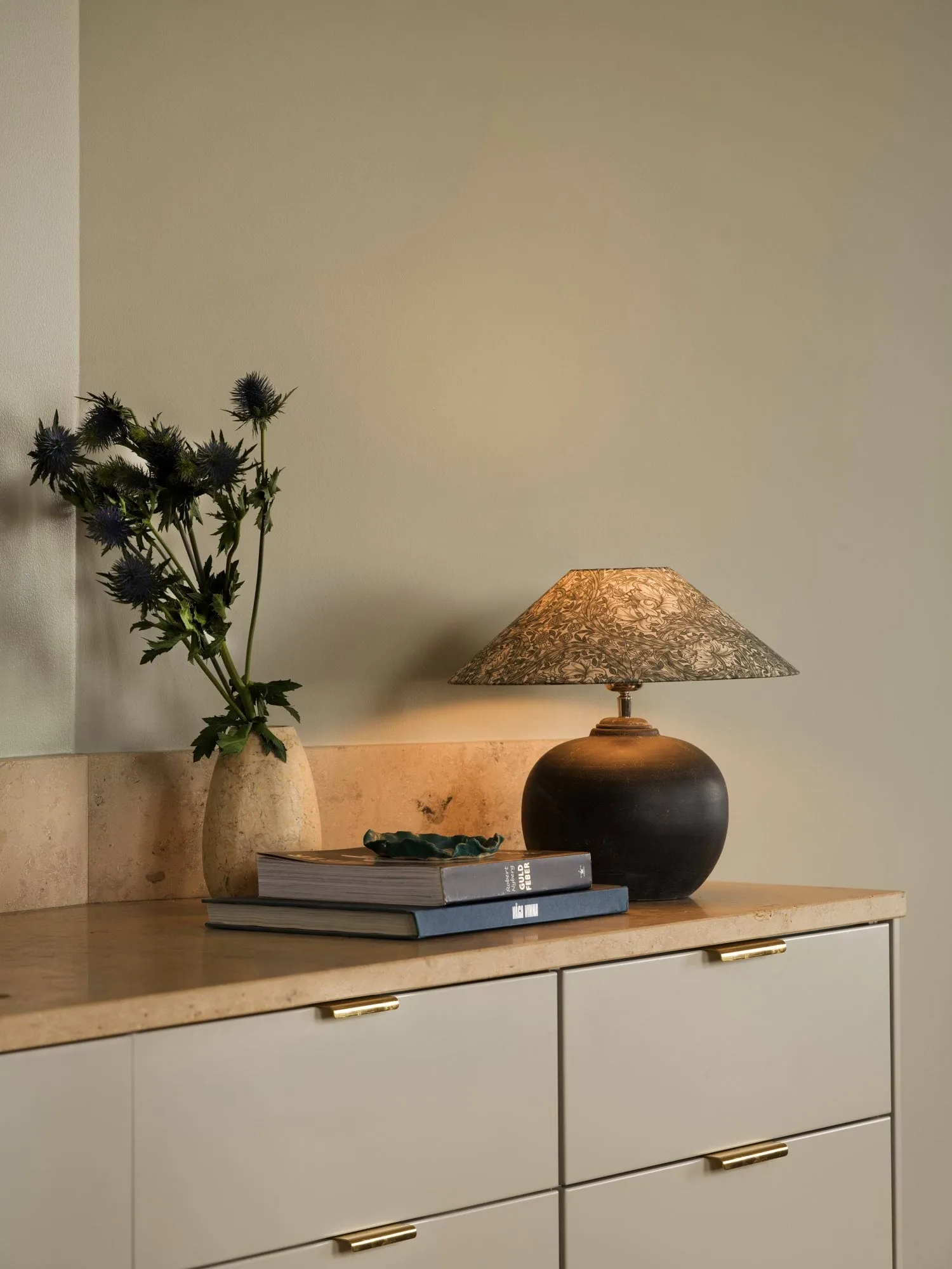 Flat shade lampskärm, African marigold green, Ø36x10 cm Watt & Veke