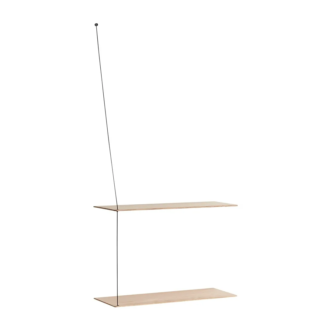 Stedge hylla 60 cm, Vitpigmenterad ek Woud