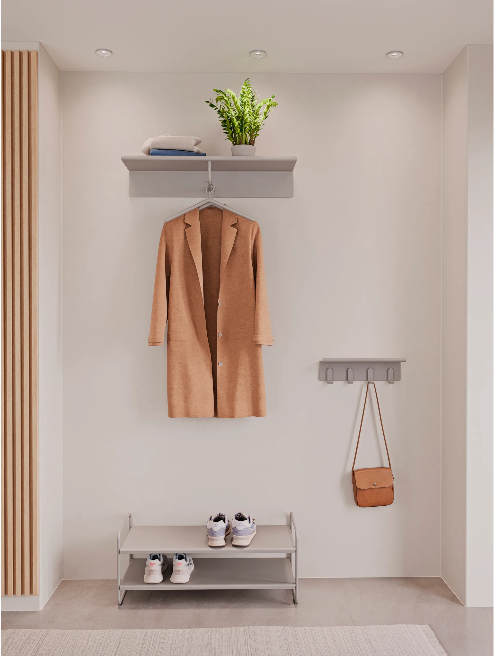 A-Hallway shelf klädhängare, Soft grey Zone Denmark
