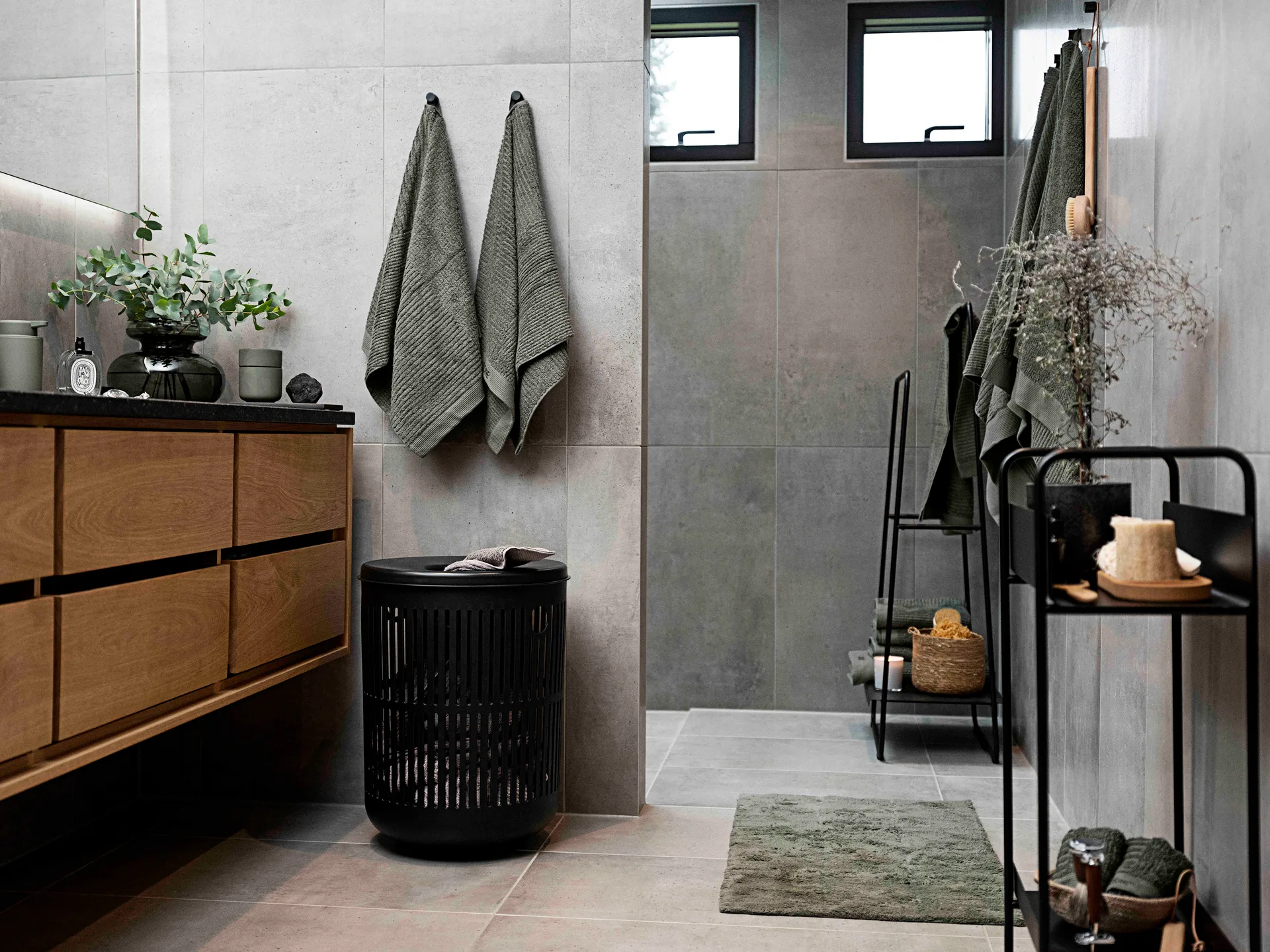 Classic handduk 50x100 cm, Olive green Zone Denmark
