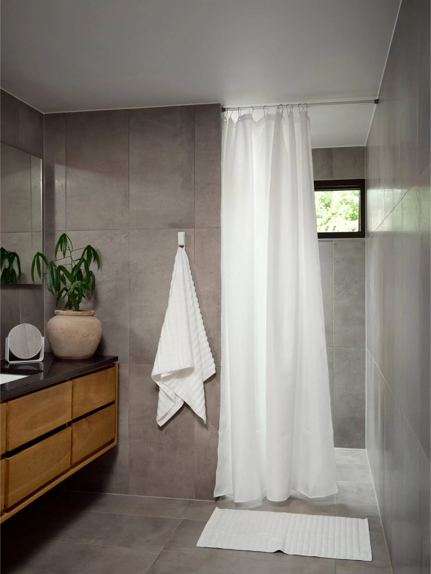 Lux duschdraperi, White, 180x220 cm Zone Denmark