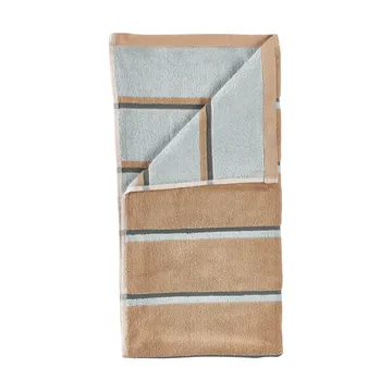 Sauna Handduk - Camel-ice blue-olive green, 50x100 cm - Zone Denmark